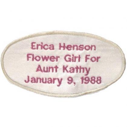 Custom Embroidered Personalized Label For Flower..