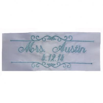 Julie Embroidered Personalized Satin Ribbon..