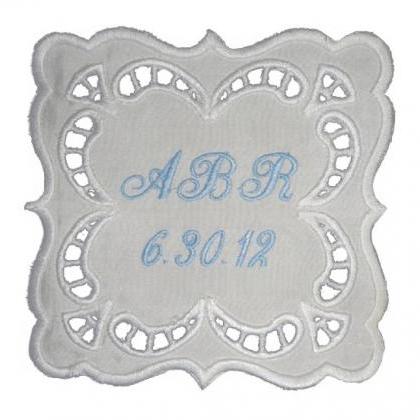 Emily Heirloom Square Cutwork Wedding Gown Label..
