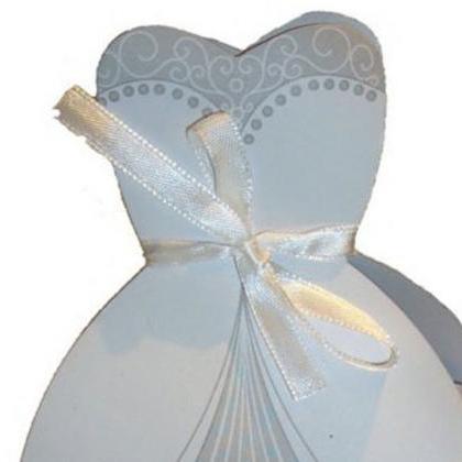 Amy Satin Ribbon Wedding Gown Label And Gift Box..