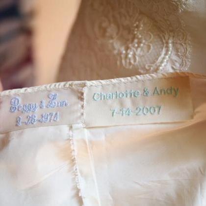 Mother And Daughter Two Wedding Gown Labels And..