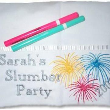 Slumber Party Child Autograph Pillowcase Custom..