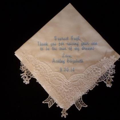 Graceful Created Lace Wedding Handkerchief With..