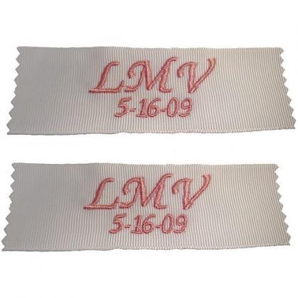 Charlotte Wedding Labels Custom Embroidered And..