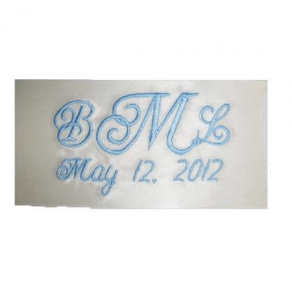 Amy Satin Ribbon Embroidered And Personalized..