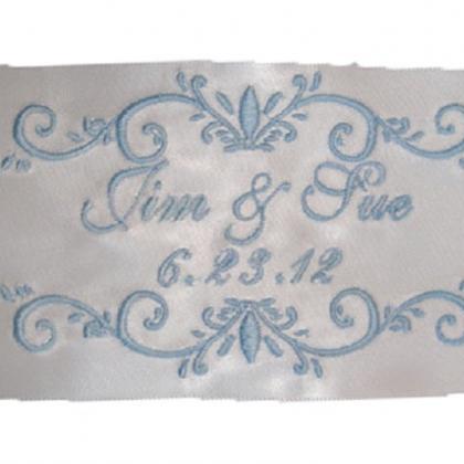 Jennifer Satin Ribbon Wedding Embroidered..