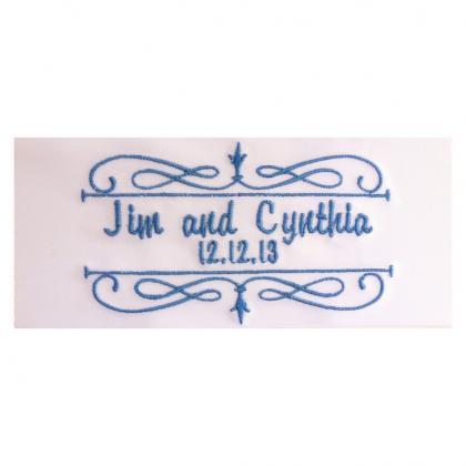 Cynthia Satin Ribbon Wedding Gown Label..