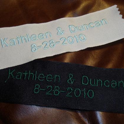 Groom's Personalized Ribbon Labels..