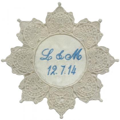 Sarah Personalized Embroidered Wedding Gown Label..