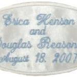 Custom Embroidered Wedding Gown Label