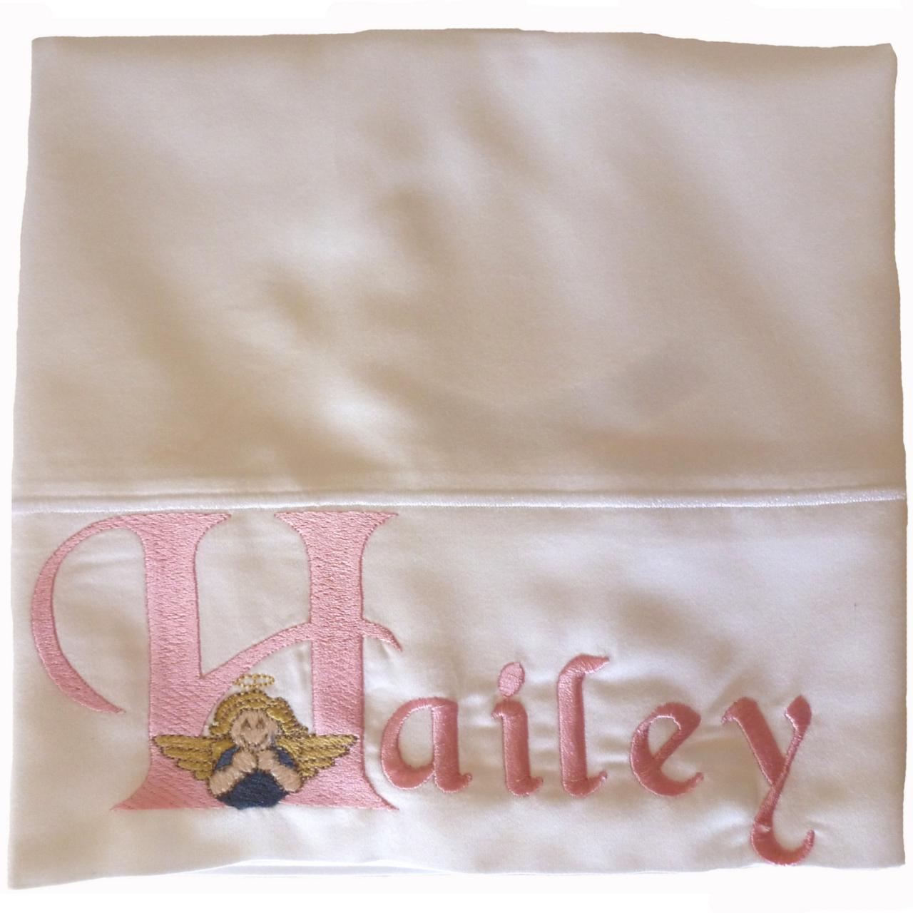 Little Angel Child Pillowcase Embroidered And Personalized