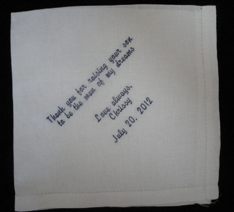 Rush Status - Embroidered Personalized Father/grandfather Wedding Hankie