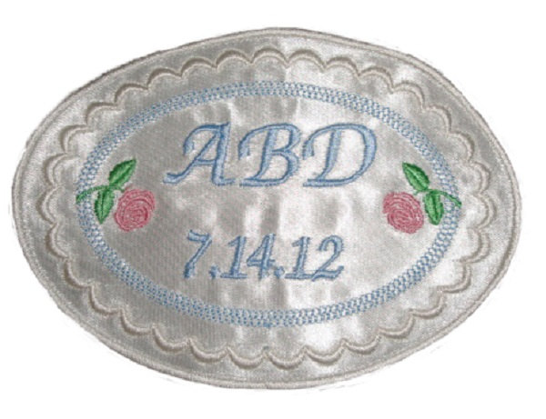 Grace Rosebud Style Wedding Gown Labels Custom Embroidered Personalized