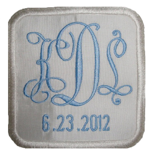 Elizabeth Silk Wedding Gown Label Custom Embroidered And Personalized