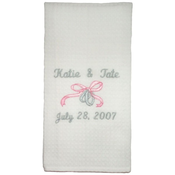 Wedding Ring Towel Custom Embroidered And Personalized