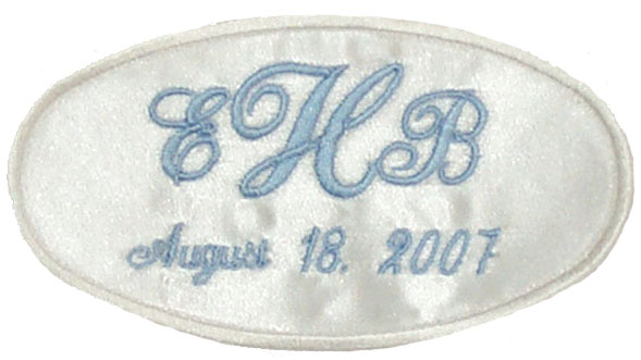 Custom Embroidered Wedding Gown Label